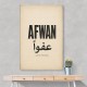 Afwan Arabic Typography Vintage Wall Art