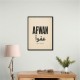 Afwan Arabic Typography Vintage Wall Art