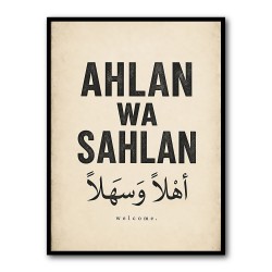 Ahlan Wa Sahlan Arabic Welcome Wall Art