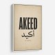 Akeed Arabic Saying Wall Art