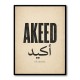 Akeed Arabic Saying Wall Art