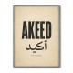 Akeed Arabic Saying Wall Art