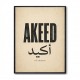 Akeed Arabic Saying Wall Art