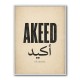 Akeed Arabic Saying Wall Art