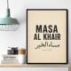Masa Al Khair Quote Vintage Wall Art
