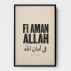 Fi Aman Allah Go In Peace Quote Art Print