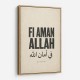 Fi Aman Allah Go In Peace Quote Art Print