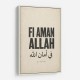 Fi Aman Allah Go In Peace Quote Art Print