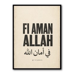 Fi Aman Allah Go In Peace Quote Art Print