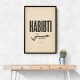 Habibti Arabic Vintage Wall Art