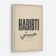 Habibti Arabic Vintage Wall Art
