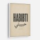 Habibti Arabic Vintage Wall Art