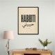 Habibti Arabic Vintage Wall Art