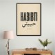 Habibti Arabic Vintage Wall Art