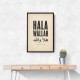 Hala Wallah Arabic Welcome Quote Art Print