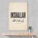 Inshallah God Willing Arabic Vintage Art Print