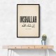 Inshallah God Willing Arabic Vintage Art Print