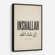 Inshallah God Willing Arabic Vintage Art Print