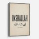 Inshallah God Willing Arabic Vintage Art Print