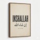 Inshallah God Willing Arabic Vintage Art Print