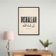Inshallah God Willing Arabic Vintage Art Print