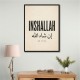 Inshallah God Willing Arabic Vintage Art Print