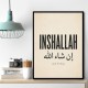 Inshallah God Willing Arabic Vintage Art Print