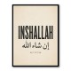 Inshallah God Willing Arabic Vintage Art Print