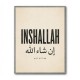 Inshallah God Willing Arabic Vintage Art Print