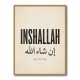 Inshallah God Willing Arabic Vintage Art Print