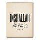 Inshallah God Willing Arabic Vintage Art Print