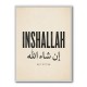 Inshallah God Willing Arabic Vintage Art Print