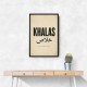 Khalas Arabic Script Text Wall Art