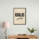 Khalas Arabic Script Text Wall Art