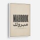 Mabrook Arabic Congratulations Typography Wall Art