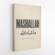 Mashallah Arabic English Calligraphy Wall Art