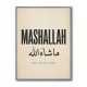 Mashallah Arabic English Calligraphy Wall Art