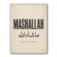 Mashallah Arabic English Calligraphy Wall Art