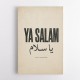 Ya Salam Arabic Calligraphy Vintage Wall Art
