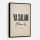 Ya Salam Arabic Calligraphy Vintage Wall Art