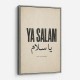 Ya Salam Arabic Calligraphy Vintage Wall Art