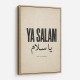 Ya Salam Arabic Calligraphy Vintage Wall Art