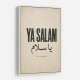 Ya Salam Arabic Calligraphy Vintage Wall Art