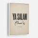 Ya Salam Arabic Calligraphy Vintage Wall Art