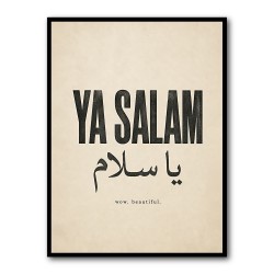 Ya Salam Arabic Calligraphy Vintage Wall Art