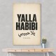 Yalla Habibi Arabic Quote Vintage Art Print