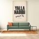 Yalla Habibi Arabic Quote Vintage Art Print