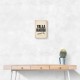 Yalla Habibi Arabic Quote Vintage Art Print