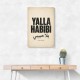 Yalla Habibi Arabic Quote Vintage Art Print