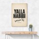 Yalla Habibi Arabic Quote Vintage Art Print